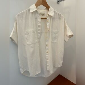 Madewell Central short sleeve button down XS